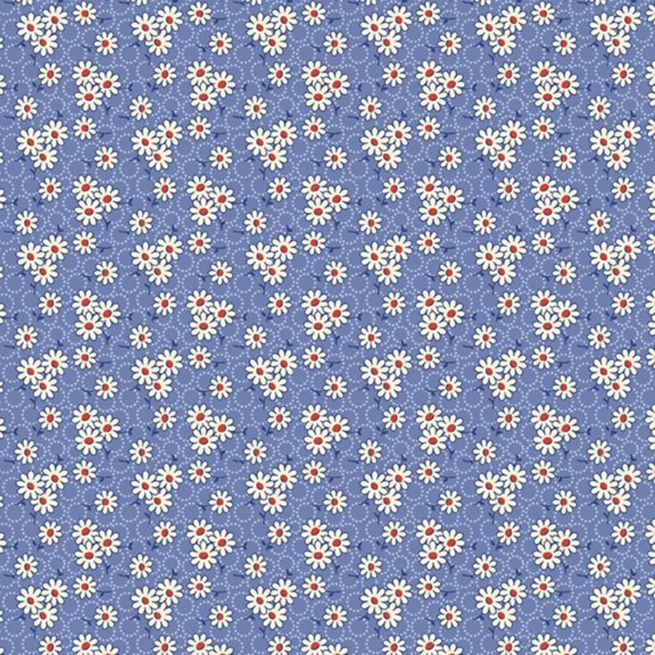 Fabric Marcus Blue Daisy Aunt Grace Goes Scrappy by the Quarter Yard R351527D-BLUE